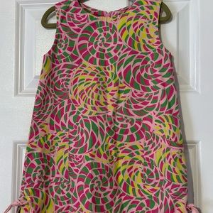 Girls Little Lilly Classic Shift Dress - kaleidoscope print